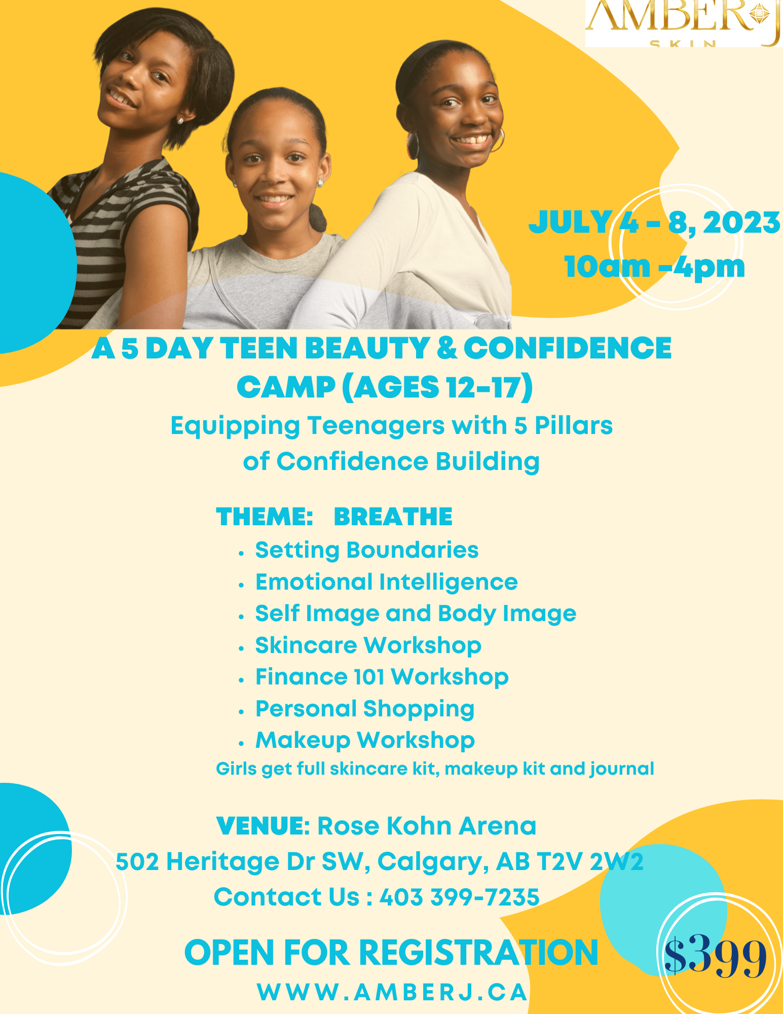TEEN BEAUTY & CONFIDENCE CAMP - Amber J